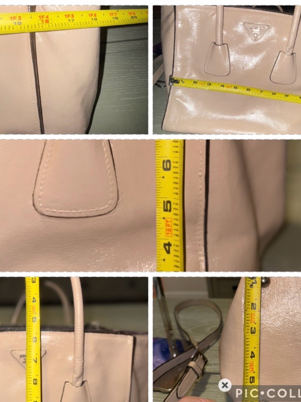 Prada Light Beige Leather Tote with Double Handles - Picture 16 of 17